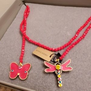 🦋 Butterfly Firefly Beaded Lariat Necklace 🦋